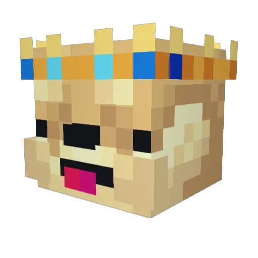 KingDamian_ Minecraft avatar head, 3D render
