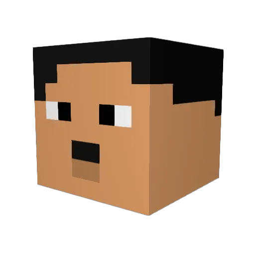 KingDave253 Minecraft avatar head, 3D render