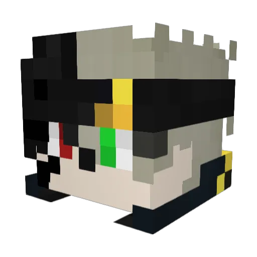 KingDeadJoker Minecraft avatar head, 3D render