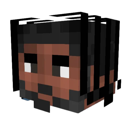 KingDeni Minecraft avatar head, 3D render