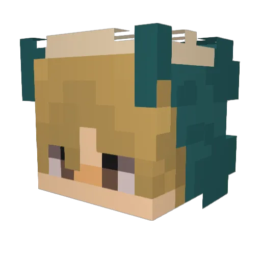 KingDingeling_ Minecraft avatar head, 3D render