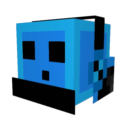 KingDoki Minecraft avatar head, 3D render