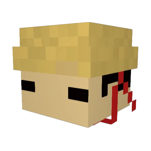 KingDsii Minecraft avatar head, 3D render