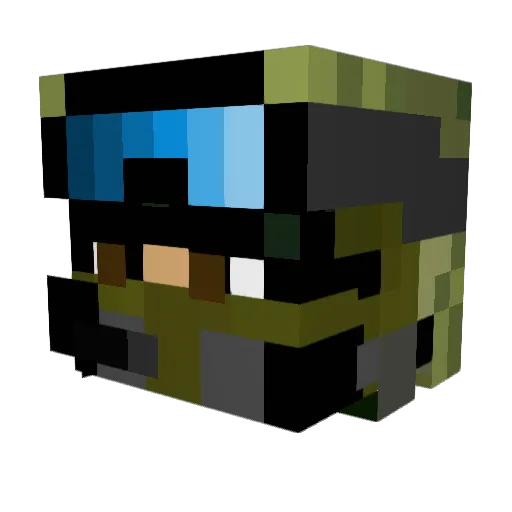 KingDuMIDAS Minecraft avatar head, 3D render