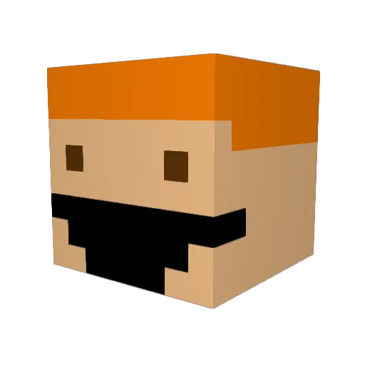 KingDuck7244 Minecraft avatar head, 3D render
