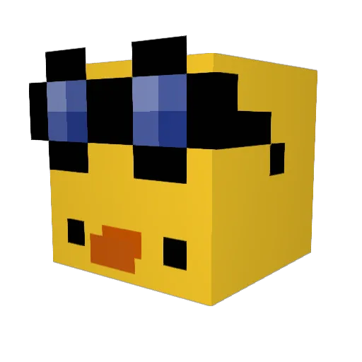 KingDuckly Minecraft avatar head, 3D render