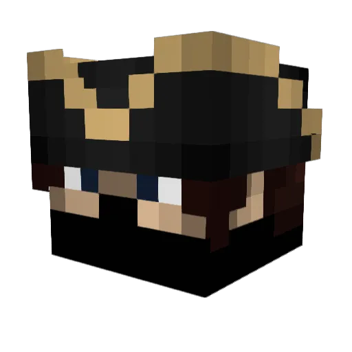 KingDuffyz Minecraft avatar head, 3D render