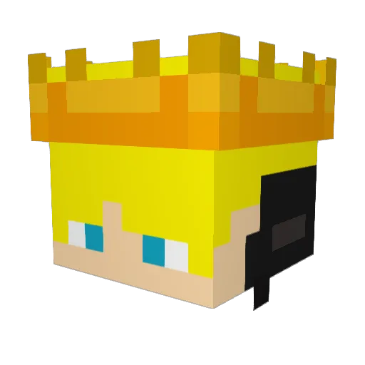 KingDvid Minecraft avatar head, 3D render