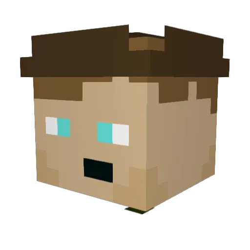 KingECH Minecraft avatar head, 3D render