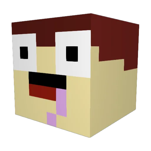 KingEliasG Minecraft avatar head, 3D render