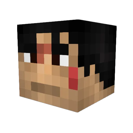 KingEwano Minecraft avatar head, 3D render