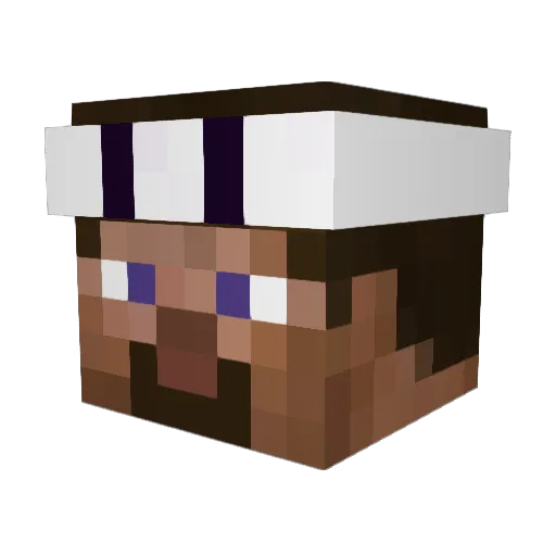 KingFatFish Minecraft avatar head, 3D render