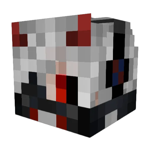 KingFluffy43 Minecraft avatar head, 3D render