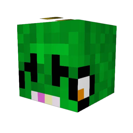 KingFlybaby Minecraft avatar head, 3D render