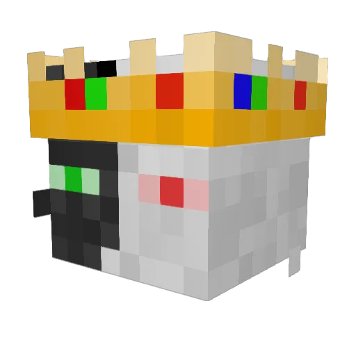 KingFood23 Minecraft avatar head, 3D render