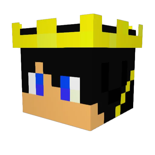 KingGamer99 Minecraft avatar head, 3D render
