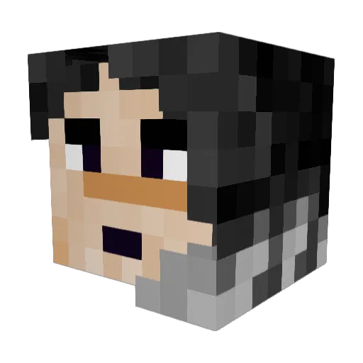 KingGerardo Minecraft avatar head, 3D render