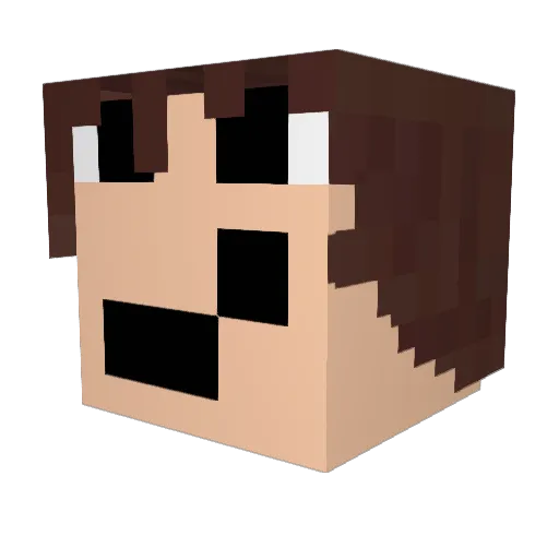 KingGomme Minecraft avatar head, 3D render