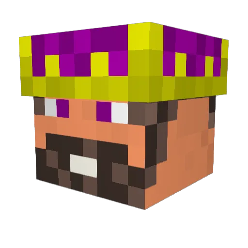 KingHerod Minecraft avatar head, 3D render