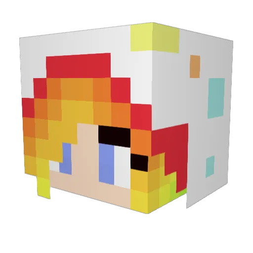 KingIosif Minecraft avatar head, 3D render