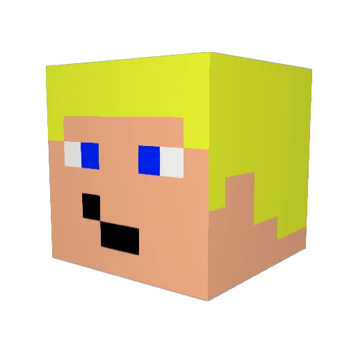 KingIsanac Minecraft avatar head, 3D render