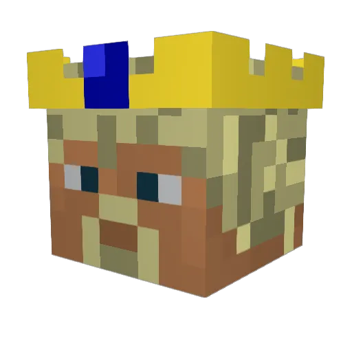 KingJF Minecraft avatar head, 3D render