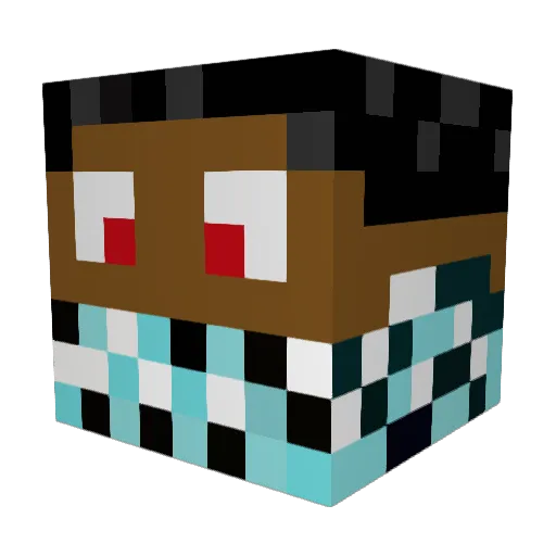 KingJabari77 Minecraft avatar head, 3D render