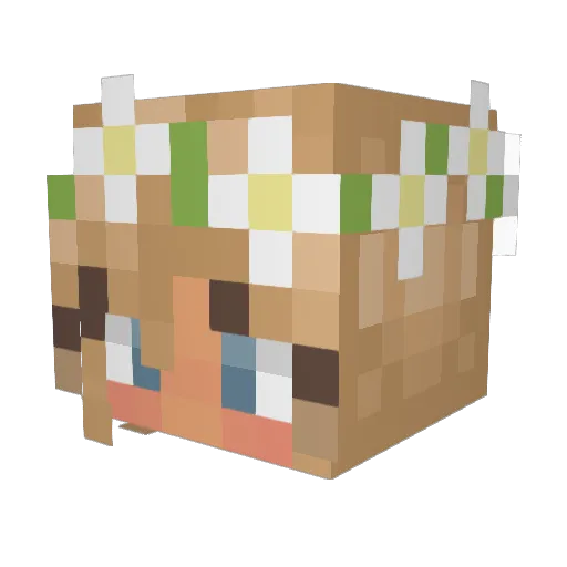 KingJaed Minecraft avatar head, 3D render