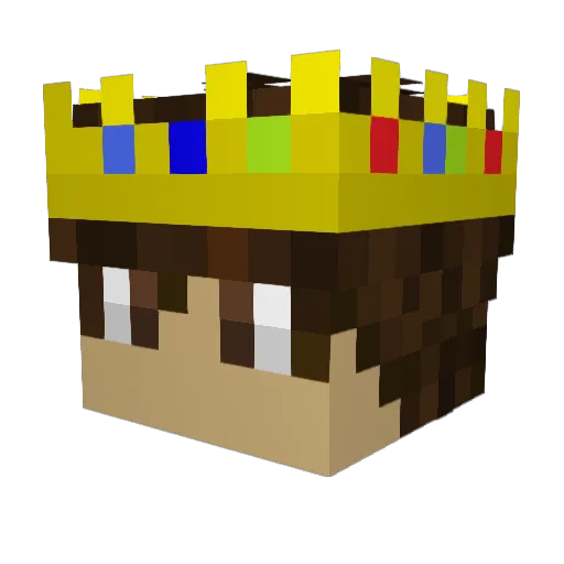 KingJakeLV Minecraft avatar head, 3D render