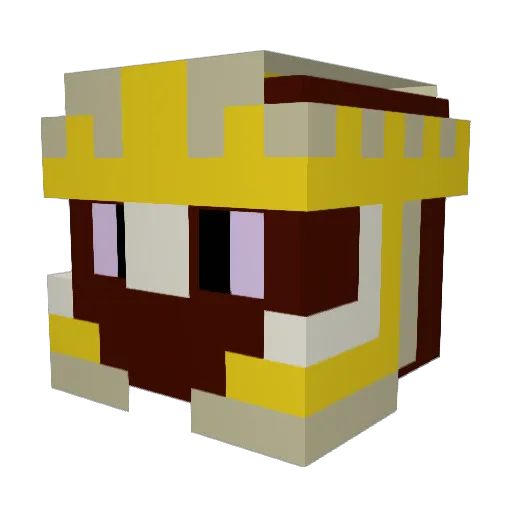 KingJamesX Minecraft avatar head, 3D render
