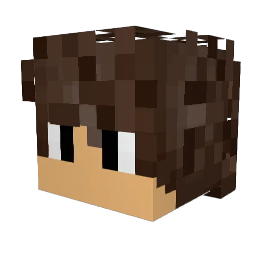 KingJeremy Minecraft avatar head, 3D render