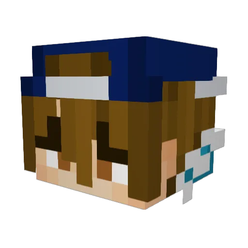 KingJonty_ Minecraft avatar head, 3D render