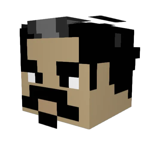 KingJujuI Minecraft avatar head, 3D render