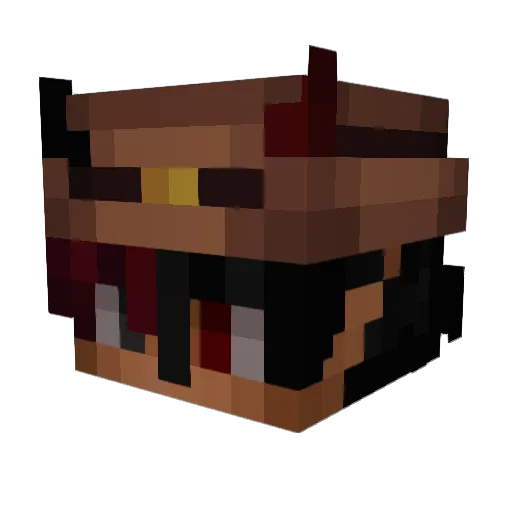 KingJulian628 Minecraft avatar head, 3D render