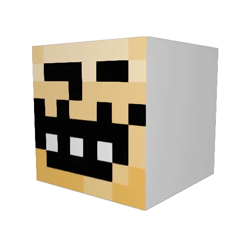 KingJustinII Minecraft avatar head, 3D render