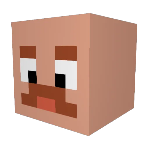 KingK98 Minecraft avatar head, 3D render