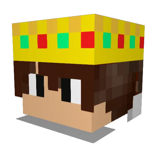 KingKapil Minecraft avatar head, 3D render