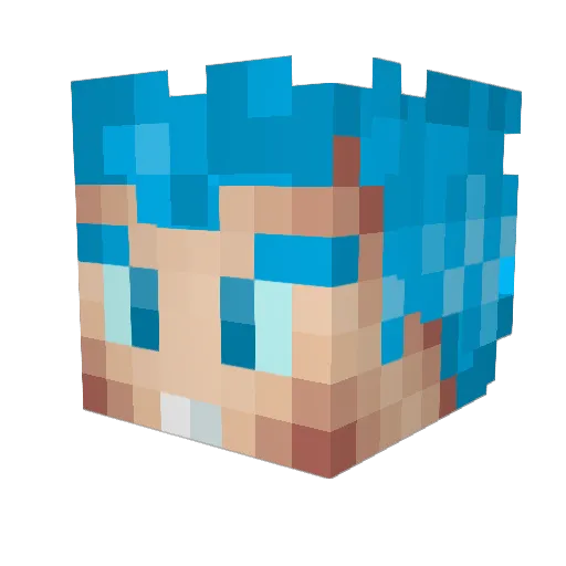 KingKappa36 Minecraft avatar head, 3D render