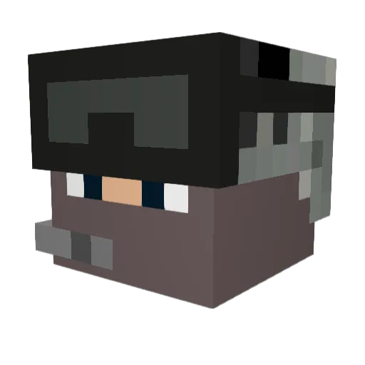 KingKassel Minecraft avatar head, 3D render