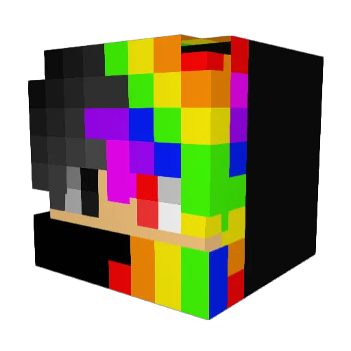 KingKauffin Minecraft avatar head, 3D render