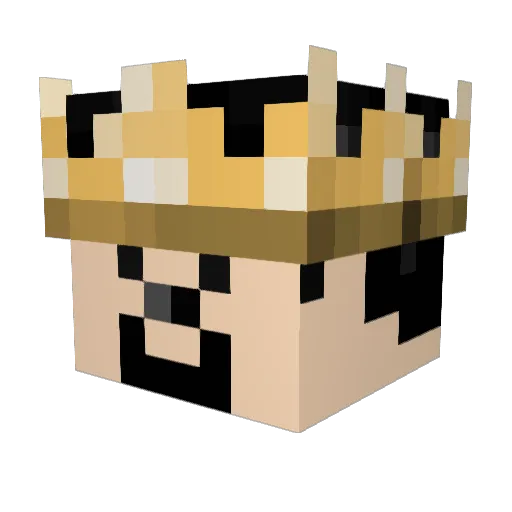KingKelson Minecraft avatar head, 3D render