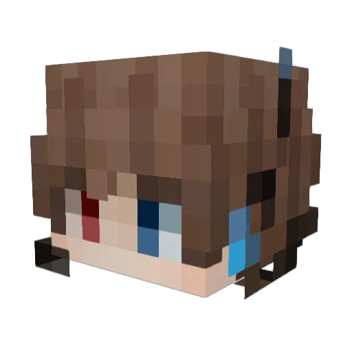 KingKill Minecraft avatar head, 3D render