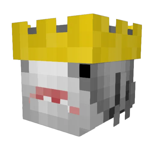 KingKing__ Minecraft avatar head, 3D render