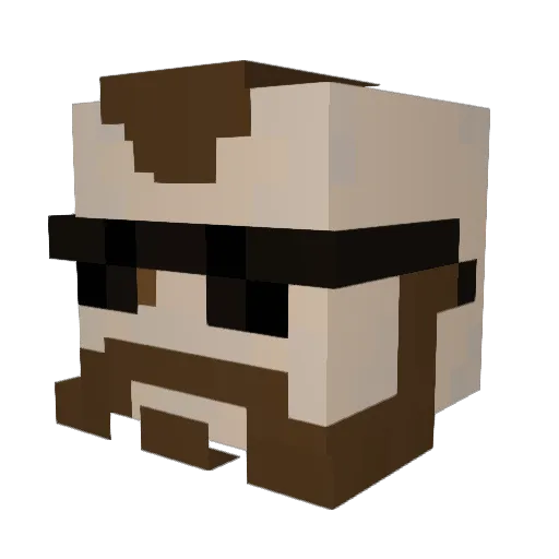 KingKiwi6367 Minecraft avatar head, 3D render