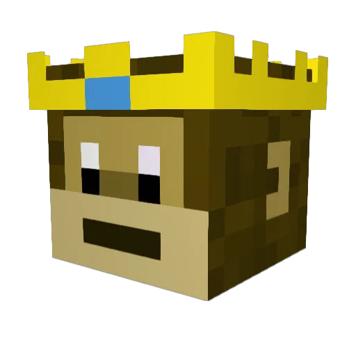 KingKongTO Minecraft avatar head, 3D render