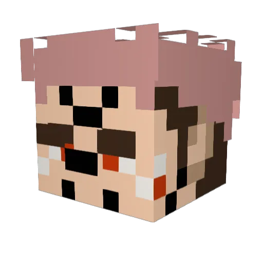 KingKorek Minecraft avatar head, 3D render