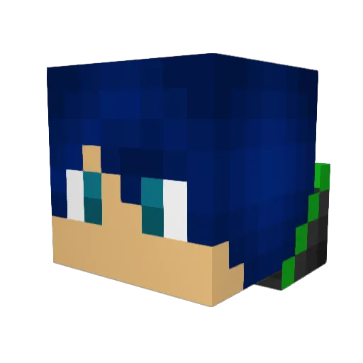 KingKotetsu Minecraft avatar head, 3D render