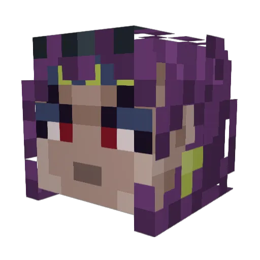 KingKraken55 Minecraft avatar head, 3D render