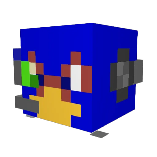 KingKroxy Minecraft avatar head, 3D render