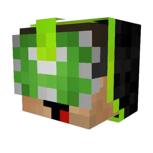 KingKuuga Minecraft avatar head, 3D render